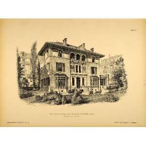  1890 Print Mansion Auteuil Paul Sedille Architecture 