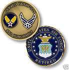 USAF AIR FORCE RETIRED NEW AND OLD LOGO CHALLENGE COIN