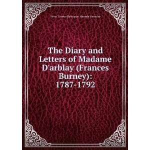   Burney) 1787 1792 Baron Thomas Babington Macaula Macaulay Books