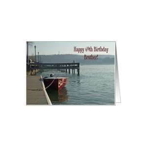  Fishing Boat Brother 69th Birthday Card Card Health 