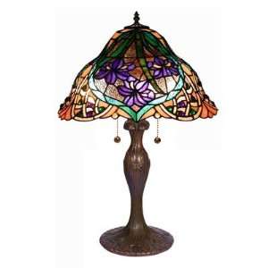  Floral Table Lamp in Bronze