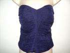 NWT Silence + Noise Urban Outfitters Bustier L Cami Crop Top Navy 