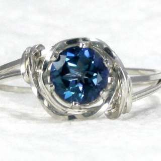 Natural Blue Mystic Topaz Gemstone Ring Sterling Silver Custom Jewelry 