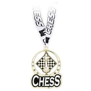  Chess Spin Medal w/ Chess Ribbon Toys & Games