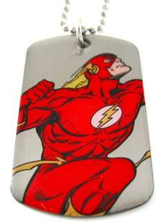 Flash Fastest Man Alive Dog Tag & Chain Necklace  