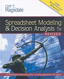  Modeling & Decision Analysis A Practical Introduction to Management 