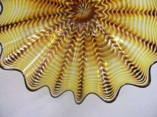 HAND BLOWN GLASS ART WALL PLATTER BOWL 1786 ONEIL  