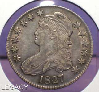1827 CAPPED BUST HALF DOLLAR BETTER DATE SILVER (GES+  