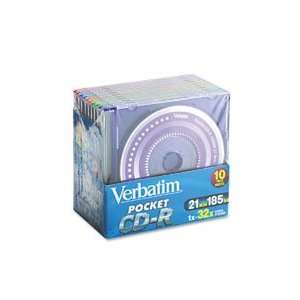  VER94335 Verbatim® DISC,CDR,PKT,21M,185,10PK Electronics