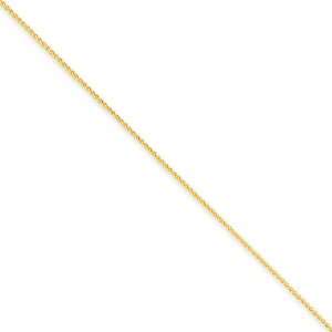  10 Inch 14k 0.80mm Spiga Pendant Chain Vishal Jewelry 