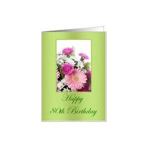  Floral 80th Birthday Card Toys & Games
