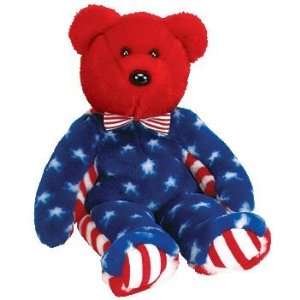  TY Beanie Buddy   LIBERTY the Bear (Red Head Version 