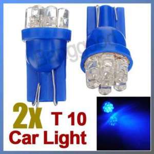 2x Blue 7 LED T10 Wedge Car Light Bulbs 194 168 W5W 501  