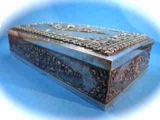 Antique Djokja Yogya Silver 840 PCN Intricate Cigar Box Sukarno Gift
