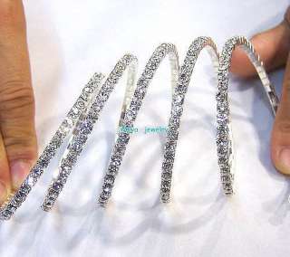 Lots 12pcs 5Rows Stunning Crystal Rhinestone Bracelets  