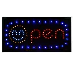  Open Smiley Face LED Light Animated Neon Sign 19*10 