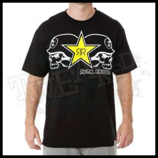 New 2010 Metal Mulisha Mens Rockstar Parallels T shirt   Black, Medium