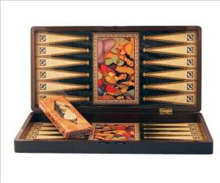19 Yenigun Turkish Oriental Figures Backgammon Board  