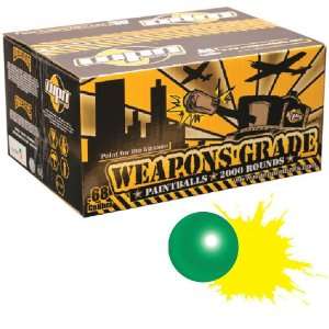  WPN Weapons Grade Paintballs   Case 2000   Green Shell 