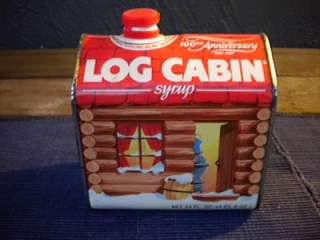 1987 LOG CABIN Syrup 100 Year ANNIVERSARY Tin  