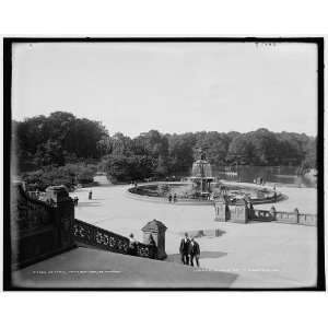   Park,New York,the fountain i.e. Bethesda Fountain