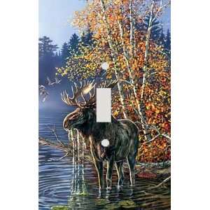  Moose at the River Decorative Switchplate Cover