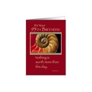  95th Birthday Red Seashell Card Toys & Games