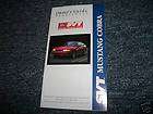 2004 FORD MUSTANG SVT COBRA OWNERS MANUAL SUPPLEMENT