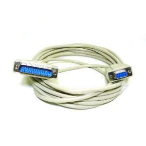  Null Modem DB 9F/DB25M cable Molded   25ft Everything 