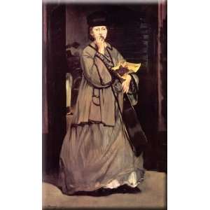  The Street Singer 9x16 Streched Canvas Art by Manet 