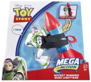   MEGA ACTION Rocket Running Buzz LIghtyear Figure by Mattel Brands