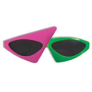  2 Tone Glasses   Neon Pink/Green Accessory [Eyewear 