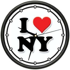 com I LOVE NEW YORK Wall Clock nyc ny the big apple deli bagel pizza 