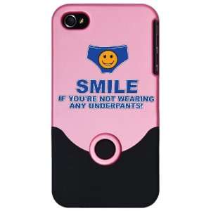 iPhone 4 or 4S Slider Case Pink Smile If Youre Not Wearing Any 