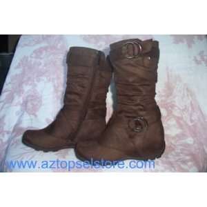  LUCKY TOP BOOT SHOES FOR GIRLS SIZE 10 BROWN COLOR 