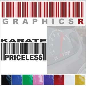 Sticker Decal Graphic   Barcode UPC Priceless Karate Martial Art 
