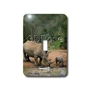 Wild animals   Black Rhino, Rhinoceros   Light Switch Covers   single 