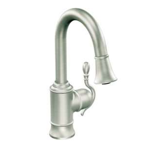 Moen S6208Csl Woodmere One Handle High Arc Pull Down Single Mount Bar 