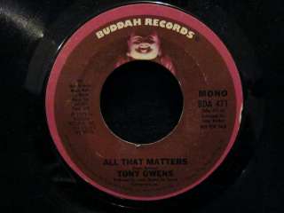 Tony Owens All That Matters 70s SOUL 45  