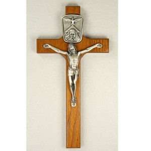   Walnut Trinity Hanging Wall Crucifix New Gift Wood