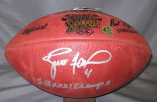 Brett Favre Autographed NFL SB XXXI Football In Silver  