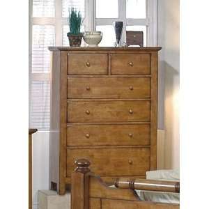   Collection Med Brown Finish Solid Wood Chest /Dresser