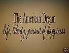 THE AMERICAN DREAM Wall words quotes lettering sayings  