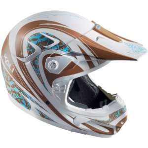 Kali Pattern Adult Aatma Off Road Motorcycle Helmet   Brown / Large