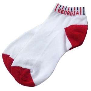  Georgia Bulldogs White Ladies 9 11 Ankle Socks