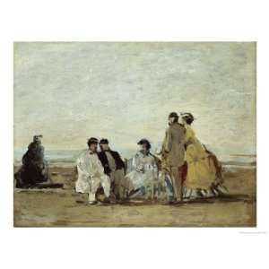   la Plage Giclee Poster Print by Eugene Boudin, 40x30