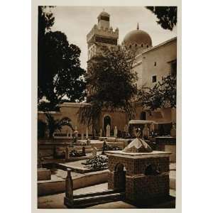  1924 Sidi Abderrahman Mosque Tombs Algiers Photogravure 