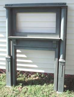 Antique Wood Fireplace Mantel  AC (painted, no mirror)  