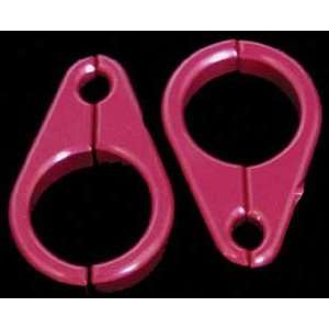 ModQuad 3/4in. Biillet Brake Line Clamps   Red Anodized   5/16in. BLC 