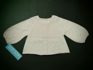 NWT BABY GIRL POINTELLE SWEATER CK29109 (0 24months)  